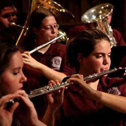 Student playing musical instructments